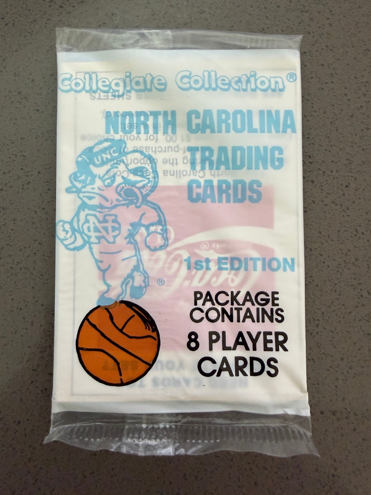 1989 Collegiate Collection North Carolina Michael Jordan visible in sealed pack 