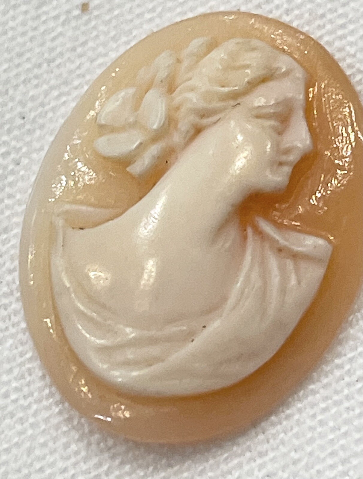 Antique Unset Hand Carved  High Relief Shell Cameo
