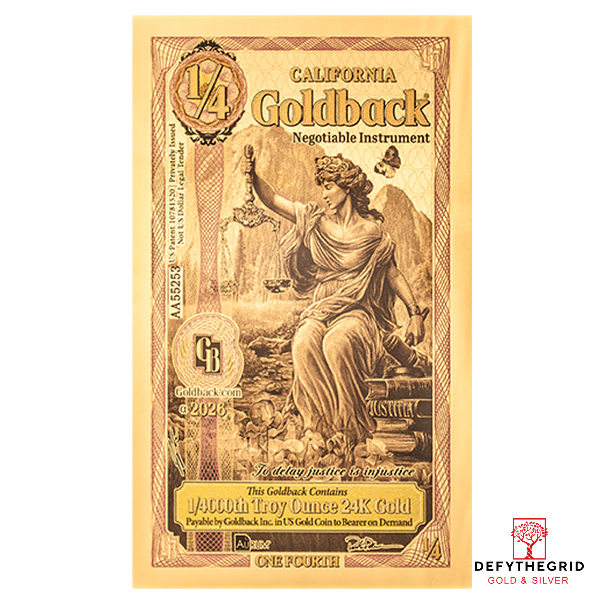 1/4 California Goldback (Alpha)