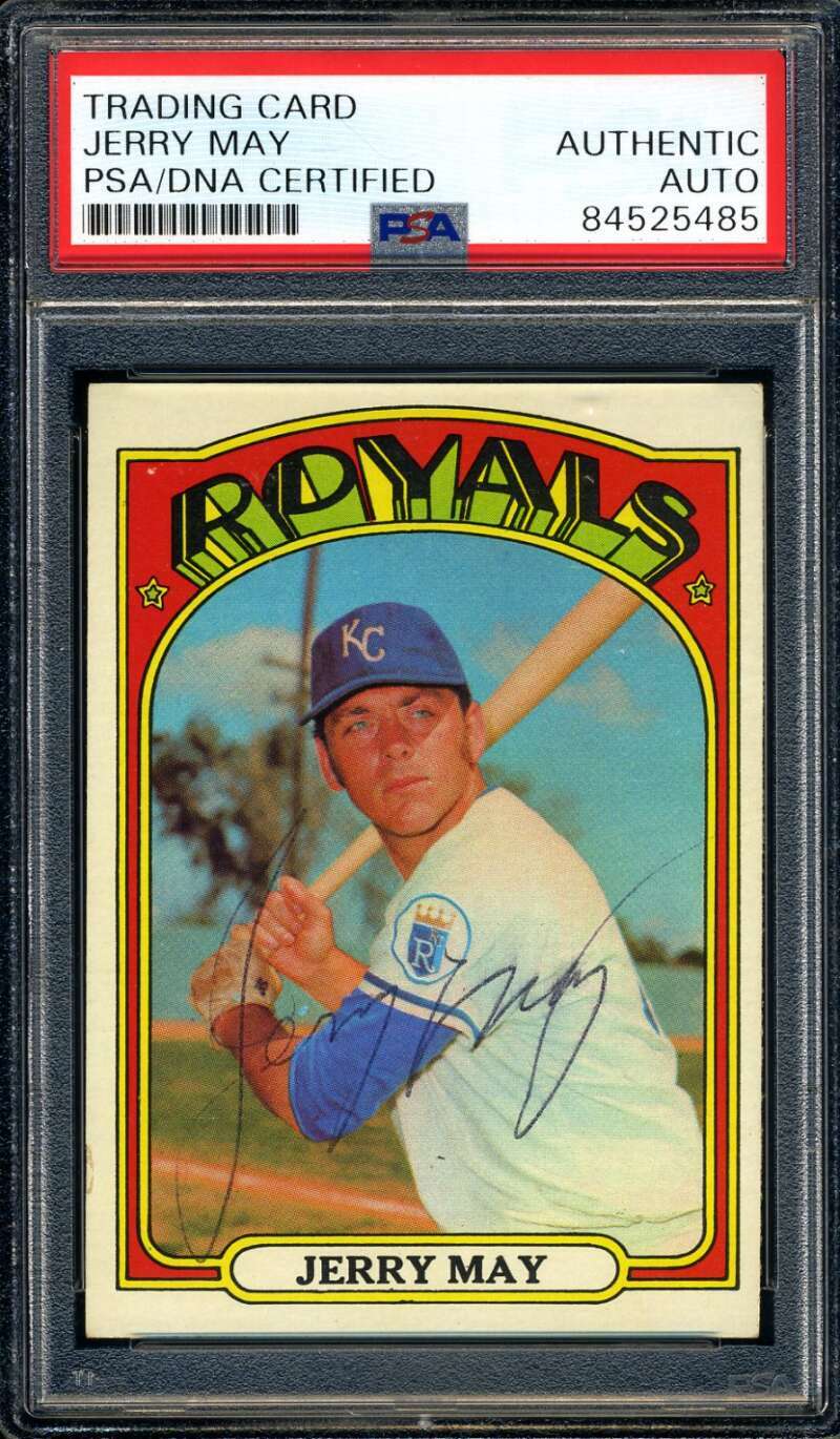 Jerry May PSA DNA Coa Signed 1972 Topps  Autograph