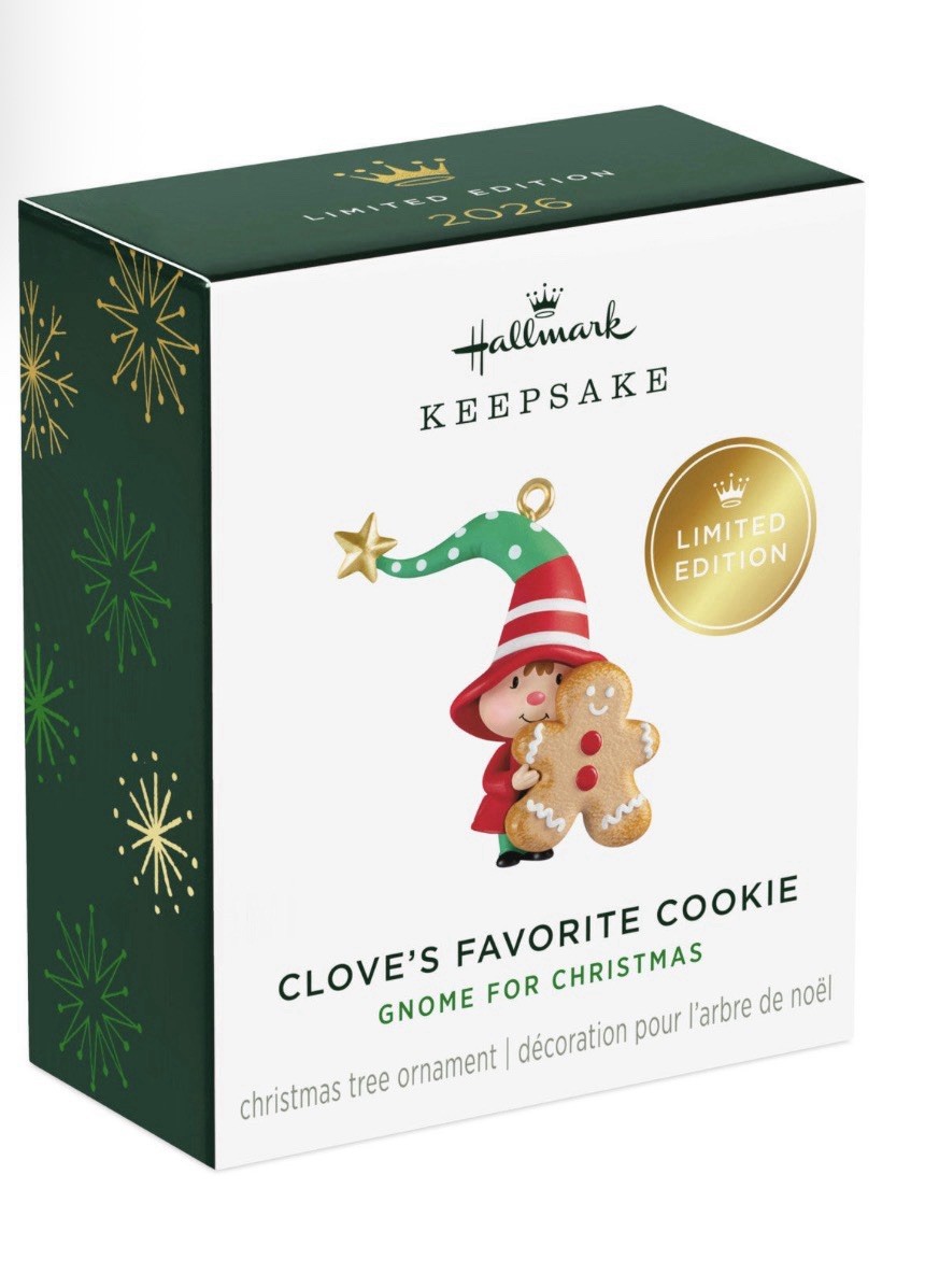 2026 Hallmark Ornament Gnome For Christmas Clove's Favorite Cookie Limited Ed