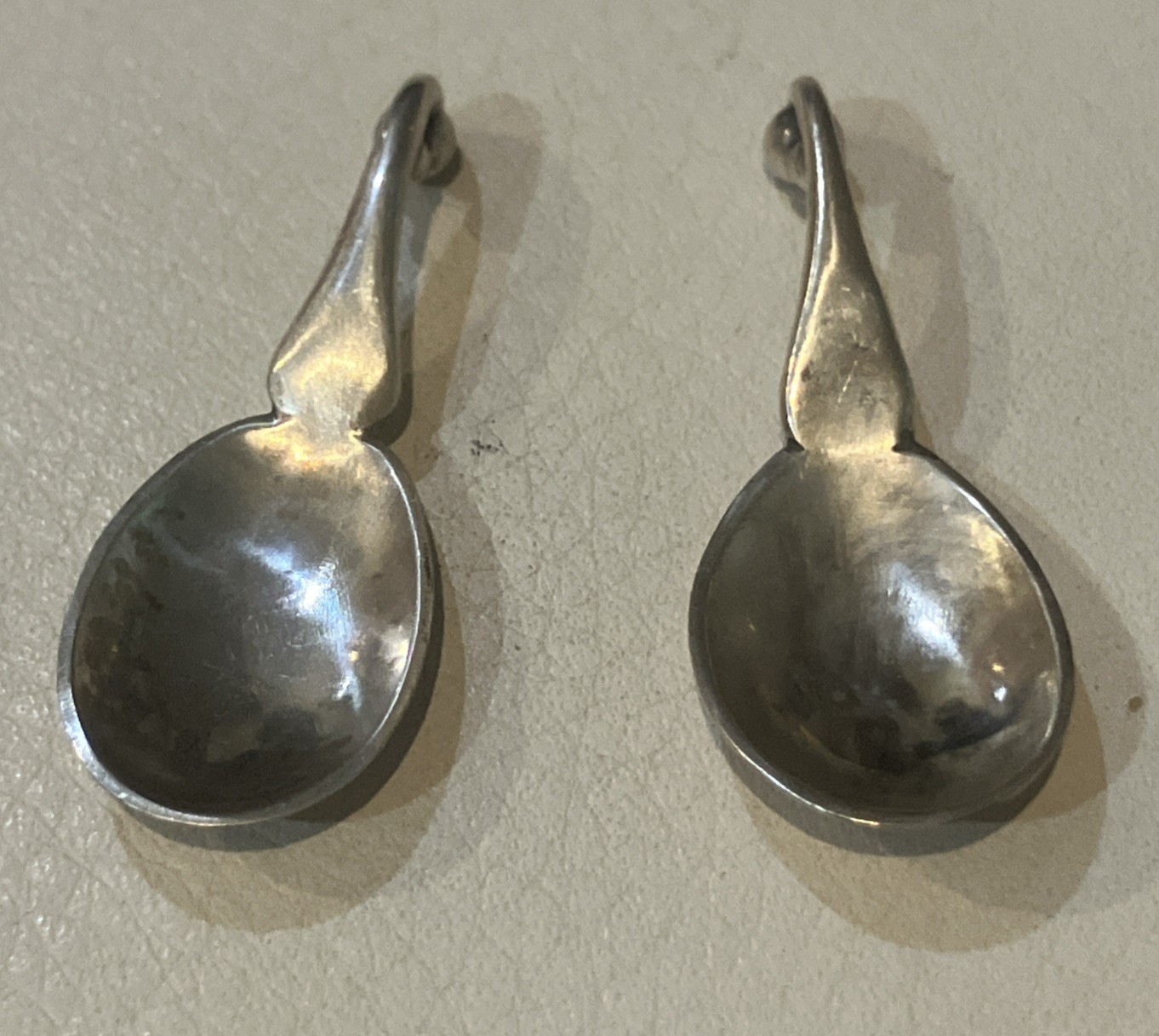 1 Georg Jensen # 110 Sterling Silver Salt Spoon 1 5/8 1 Georg Jensen # 110 Sterling Silver Salt Spoon 1 5/8