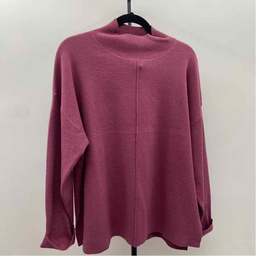 Magaschoni Women\'s Size XL Purple Solid Sweater