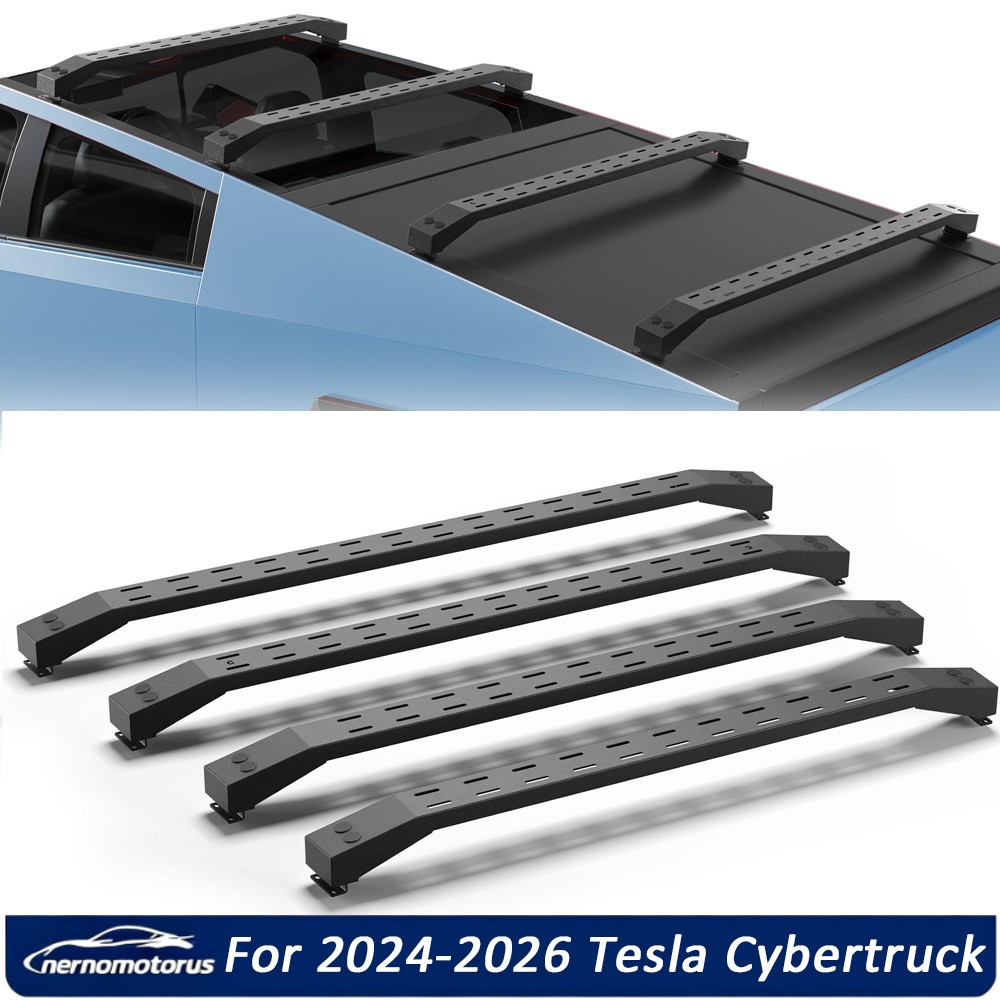 For 2024-2026 Tesla Cybertruck Roof Rack Cross Bar Luggage Carrier Cargo Rack