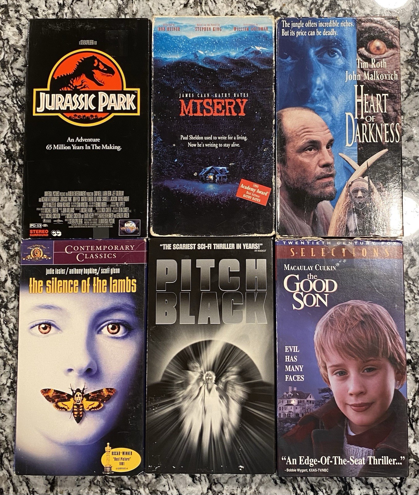 ⚫️🟠Vintage VHS Movie Lot 6 Horror Terror Action Sci-Fi Classic Movies Halloween
