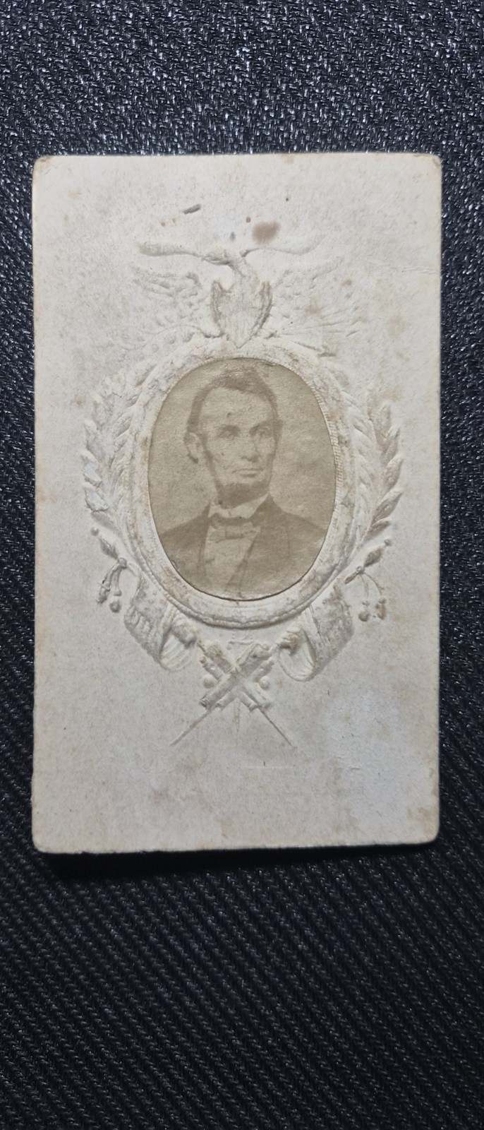 1860s Abraham Lincoln CDV President Embossed Salisbury Bro & Co.  Civil War Era