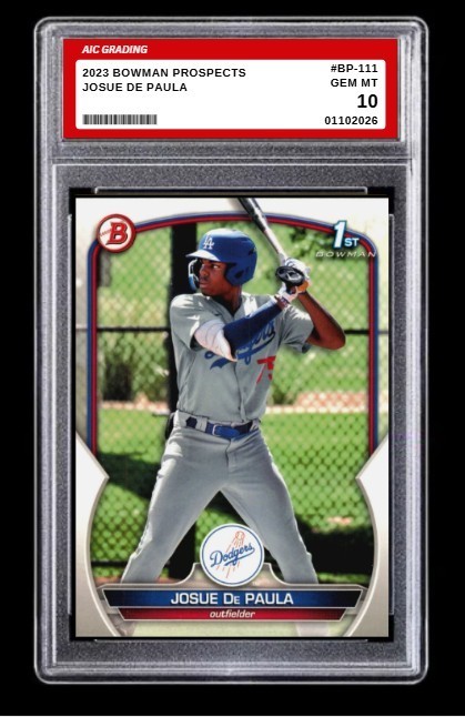 2023 1st Bowman Prospects Josue De Paula Rookie Card Card #BP-111 Mint Graded 10