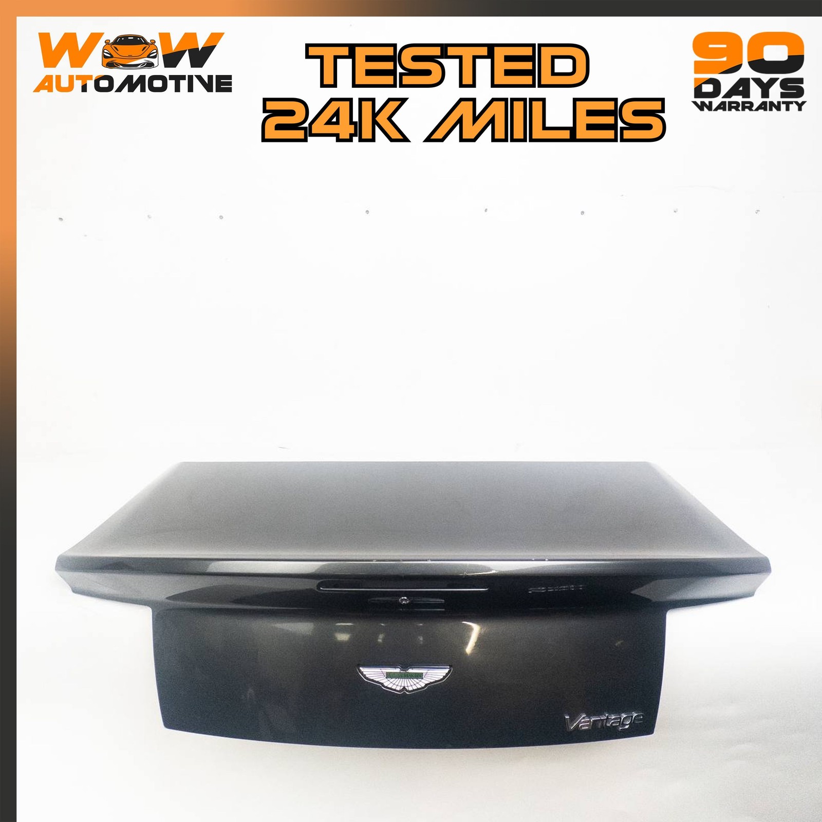 06-16 ASTON MARTIN V8 VANTAGE REAR TRUNK DECK LID SHELL COVER PANEL BLACK OEM 06-16 ASTON MARTIN V8 VANTAGE REAR TRUNK DECK LID SHELL COVER PANEL BLACK OEM