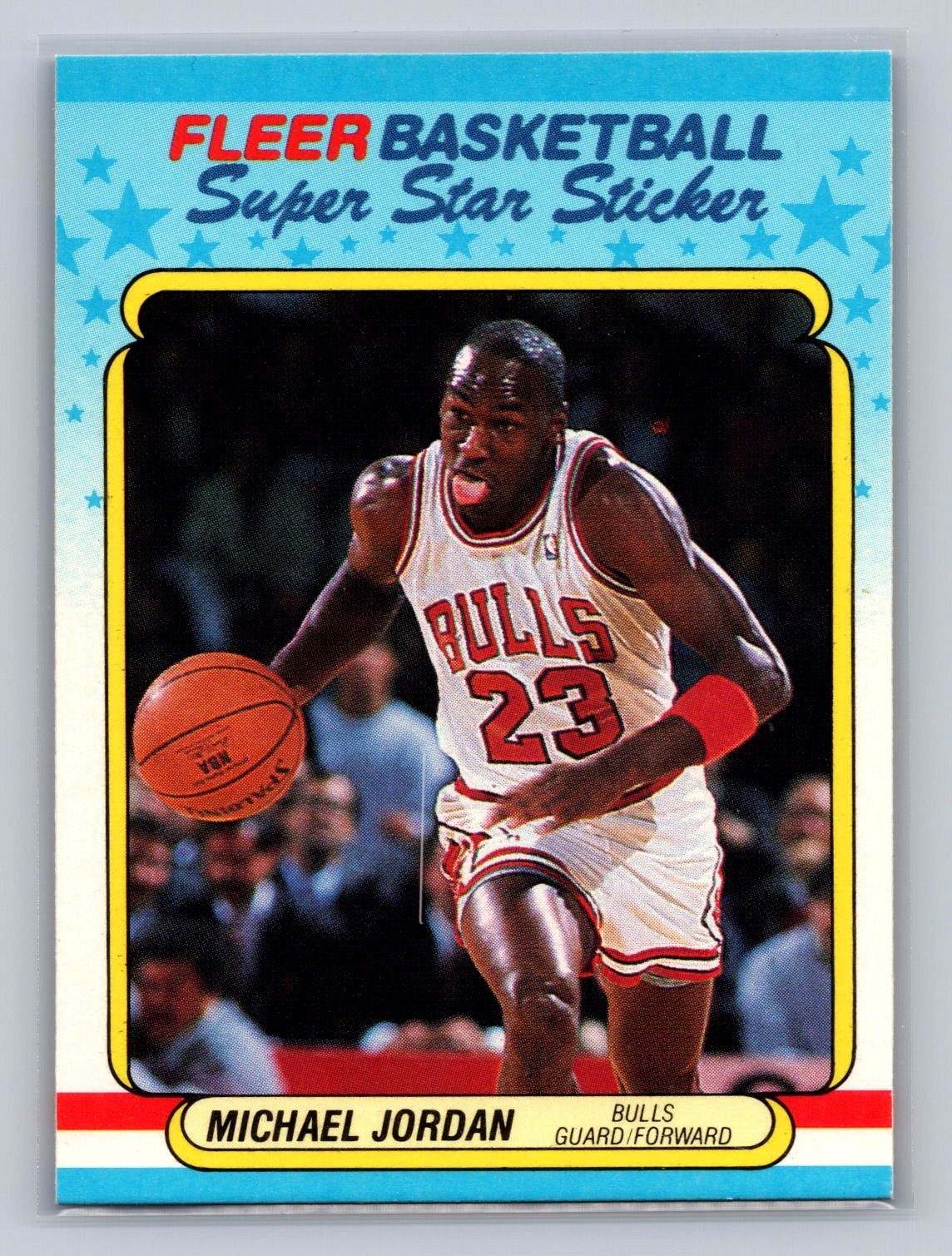 1988-89 Fleer Superstar Sticker - Michael Jordan #7 1988-89 Fleer Superstar Sticker - Michael Jordan #7
