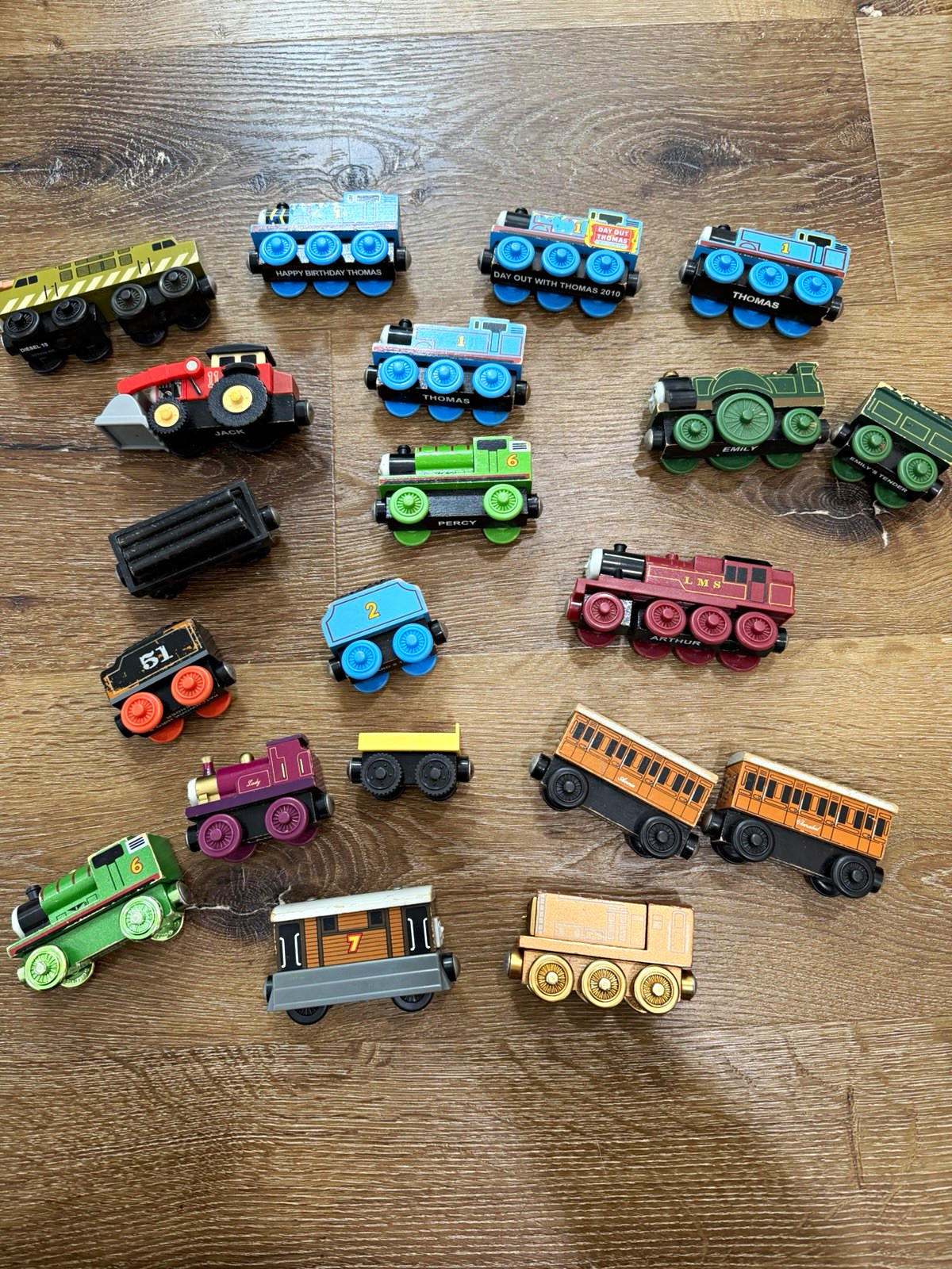 Vintage Thomas Wooden Railway Train Lot 20+ Rares, Arthur Lady Emily Percy Toby Vintage Thomas Wooden Railway Train Lot 20+ Rares, Arthur Lady Emily Percy Toby