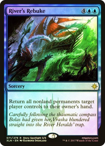 River\'s Rebuke Foil x1 Ixalan #71 MTG Magic the Gathering Blue Sorcery Card