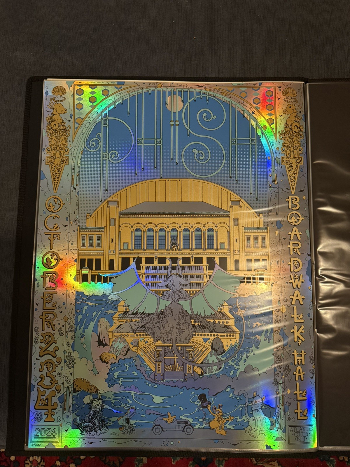 🎹 Phish Foil Poster Boardwalk Hall Atlantic City New Jersey 10/2 10/3 10/4