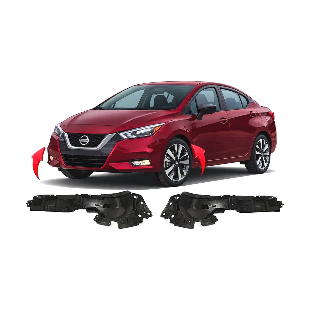 2020-2025 Nissan Versa Set of 2 Fender Liners NI1248178 NI1249178 638415EE0A