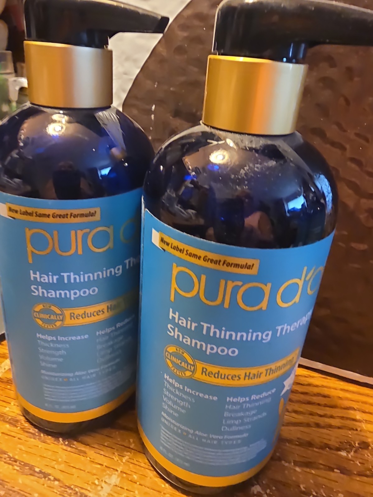 PURA D'OR Hair Thinning Therapy Shampoo 16 oz 3 Pack New Unisex,  