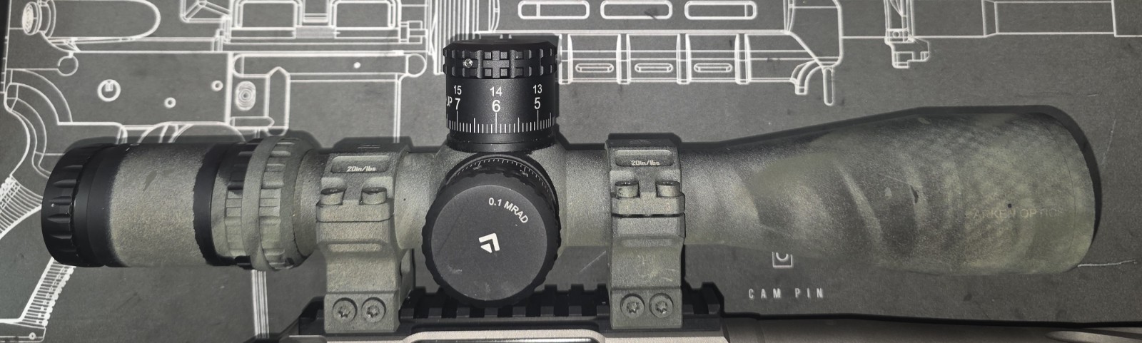 Arken Optics SH-4J 6-24X50 Gen2 FFP MIL VHR Rifle Scope - Zero Stop, 34mm Tube