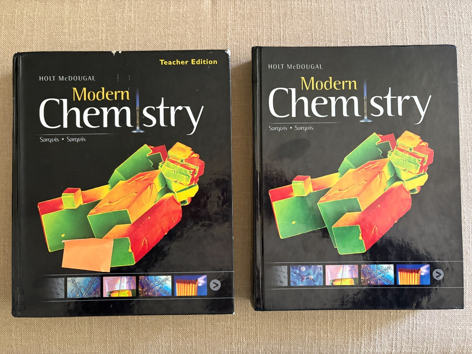 Holt McDougal Modern Chemistry teacher edition and student text