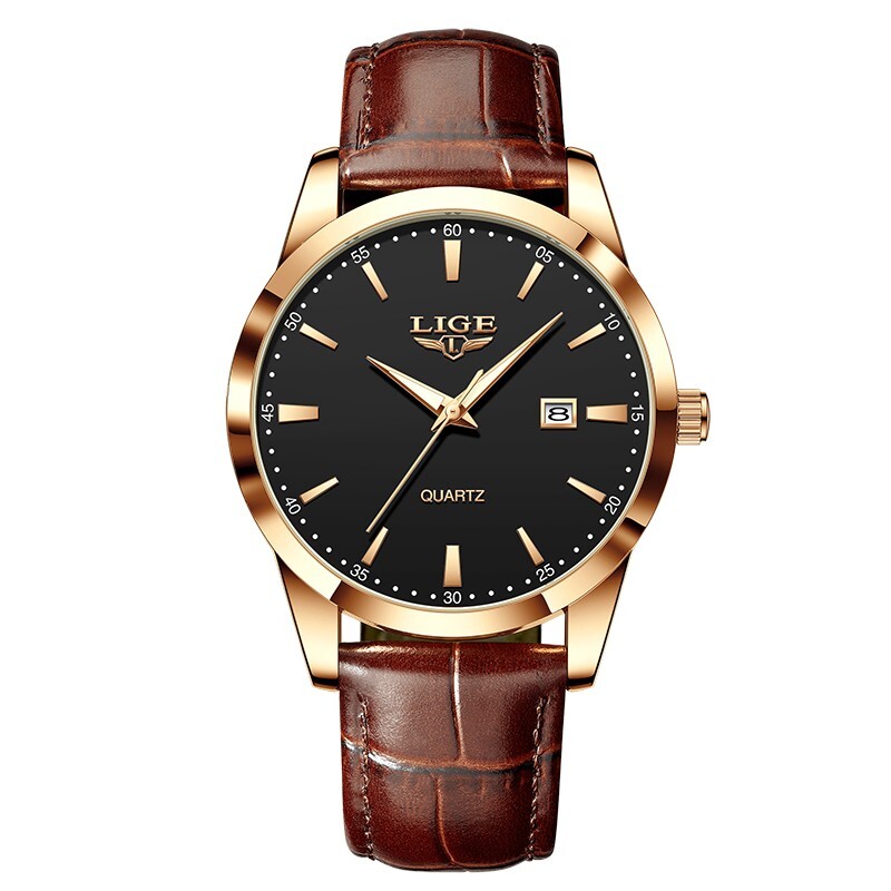 Luxury Men's Watch Waterproof Quartz Date Luminous Business Leather Wristwatch Luxury Men's Watch Waterproof Quartz Date Luminous Business Leather Wristwatch