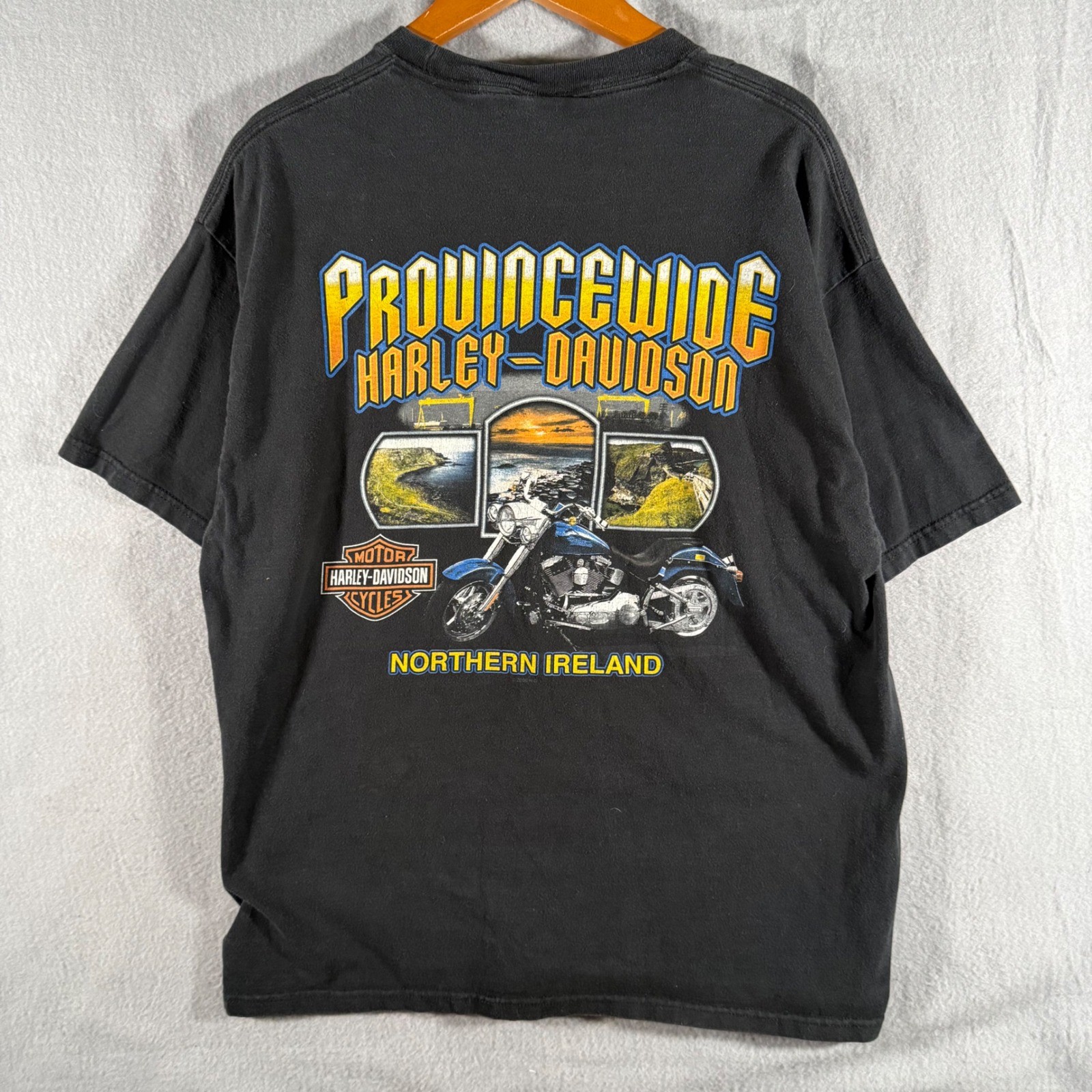 Vintage 2006 Harley-Davidson Northern Ireland Provincewide T-Shirt Black XL Vintage 2006 Harley-Davidson Northern Ireland Provincewide T-Shirt Black XL