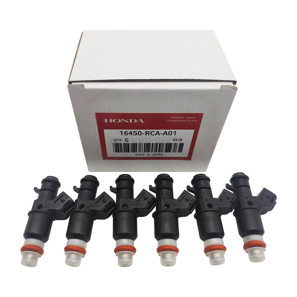 6X Genuine Honda FUEL INJECTORS OEM 16450-RCA-A01 FOR ACURA MDX TL Accord Pilot