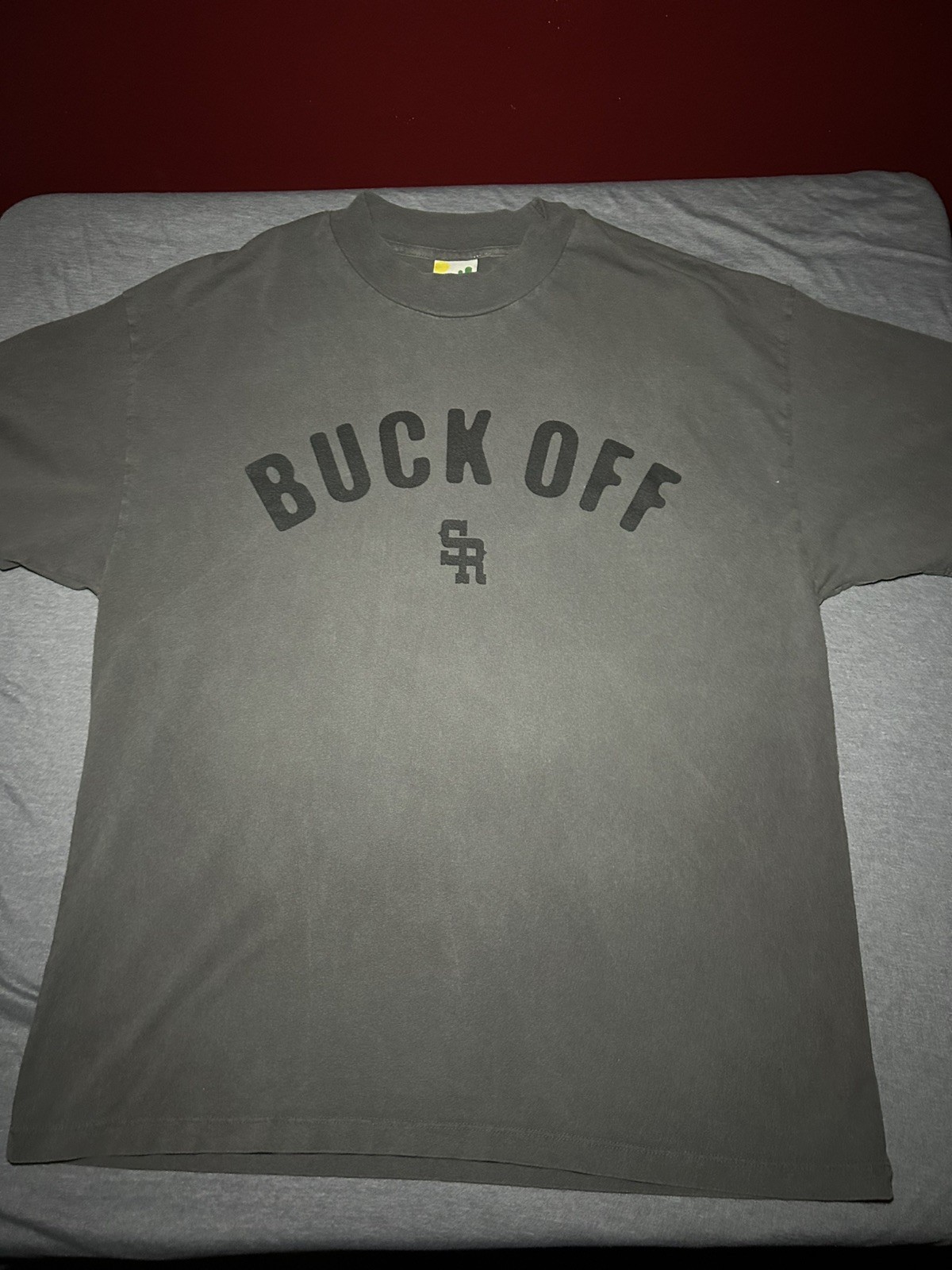 Stevenson Ranch “Buck Off” Not My First Rodeo Pre-Washed Gray Tshirt XL