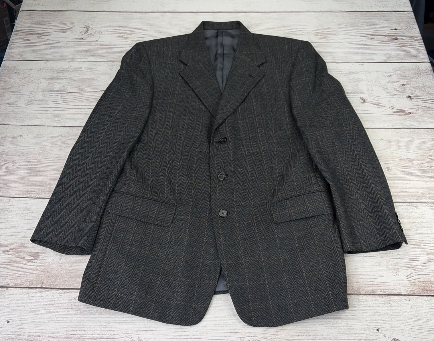 VTG Alan Lebow For Hartz Men\'s 42R Sport Coat Jacket Blazer Windowpane Wool FRSH VTG Alan Lebow For Hartz Men\'s 42R Sport Coat Jacket Blazer Windowpane Wool FRSH
