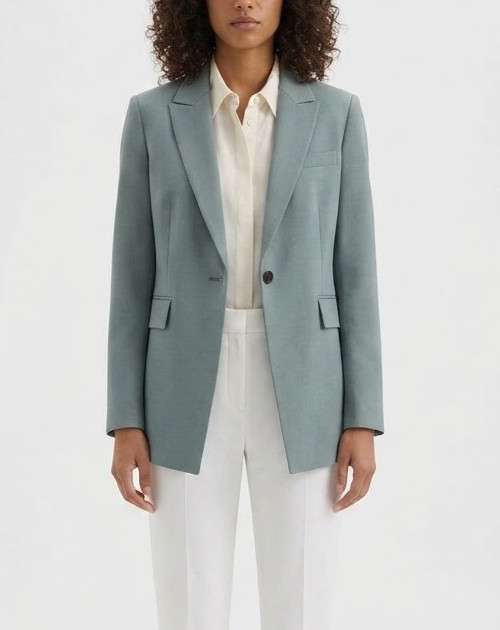 NWT Theory Etiennette Blazer in Jadeite Sevona Stretch Wool Jacket 2