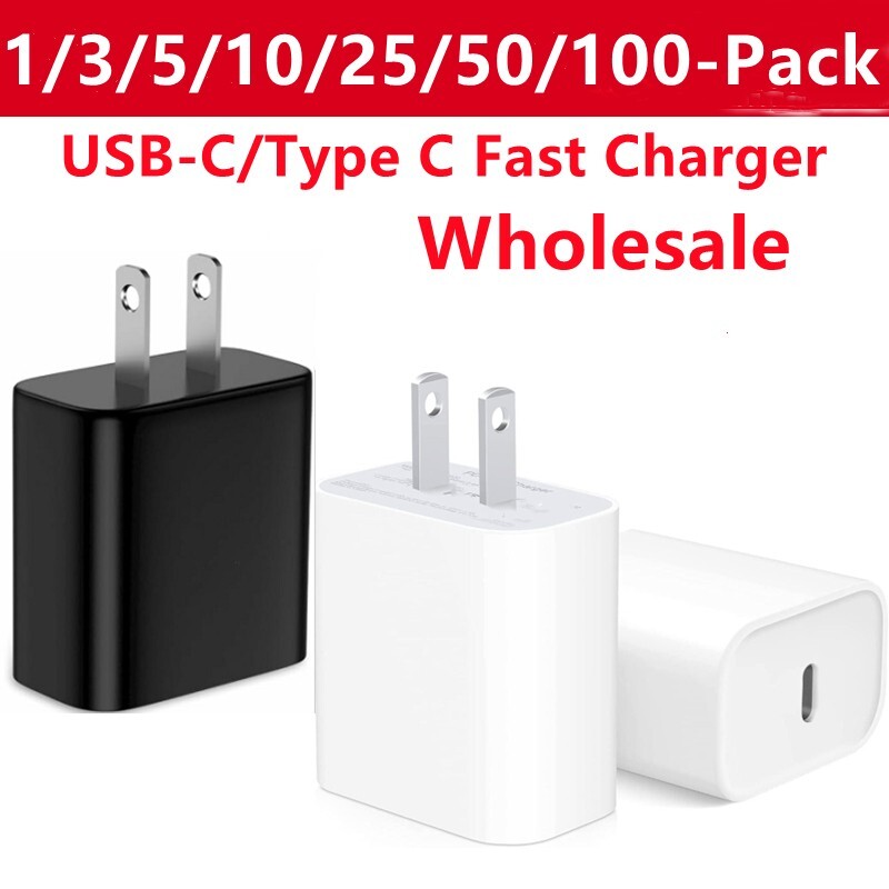 Wholesale LOT 20W Super Fast Charger USB Type C Adapter For iPhone 16 Pro Max 15