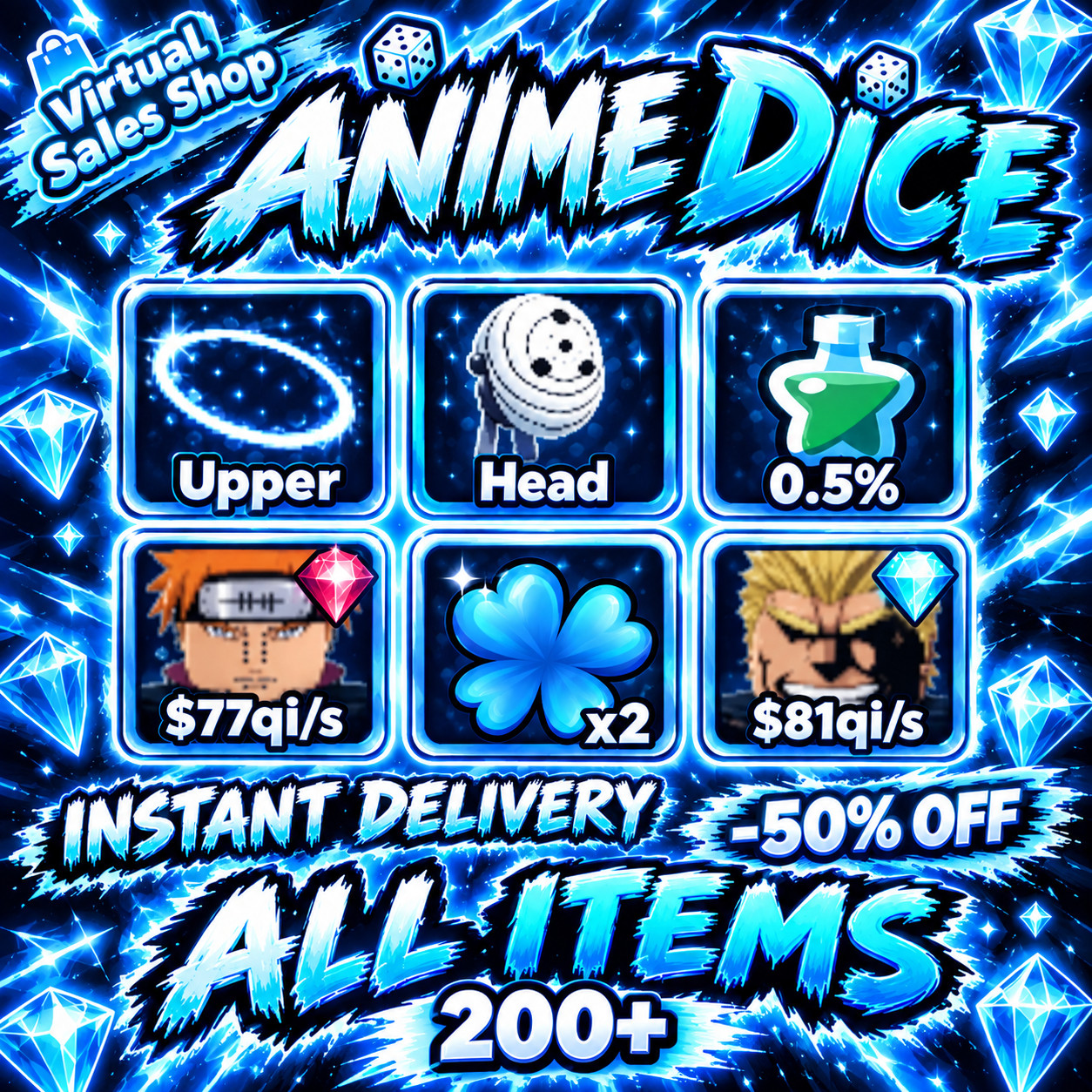 Anime Dice - All Items 🟢ROBLOX🟢 Cheapest Rate On Ebay
