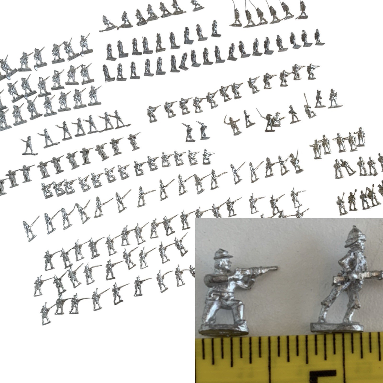 Vintage Lead Mini Figures 175+ Lot Toy Soldiers D&D Civil War WW2 Battle