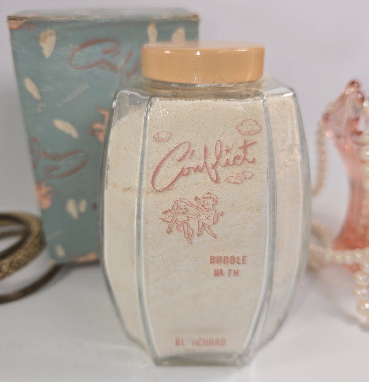 Super Rare Vintage Blanchard Conflict 6oz Postwar Luxe Bubble Bath