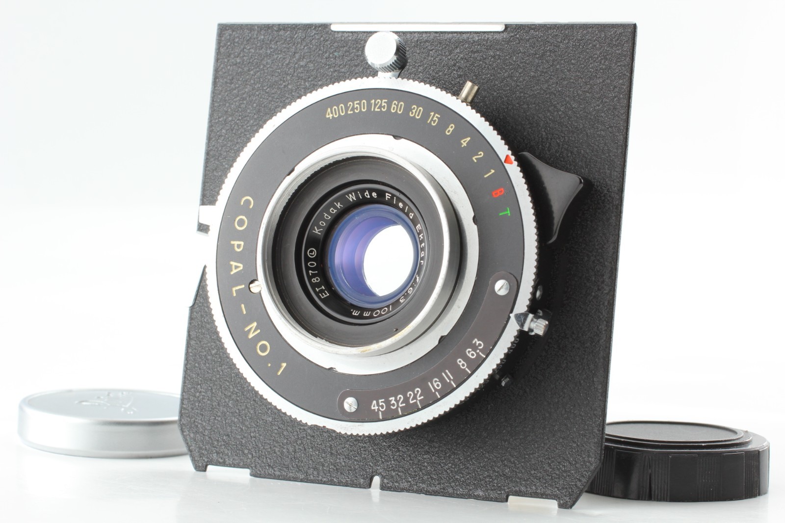 【EXC+5 】 Kodak Wide Field Ektar 100mm F6.3 Lens w/ Copal No.1 Shutter from Japan