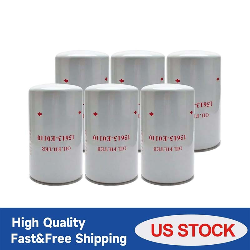 6PCS New Oil Filter 15613E0110 15613-E0110 Fit For Hino 258 268 338 2005-2020 6PCS New Oil Filter 15613E0110 15613-E0110 Fit For Hino 258 268 338 2005-2020