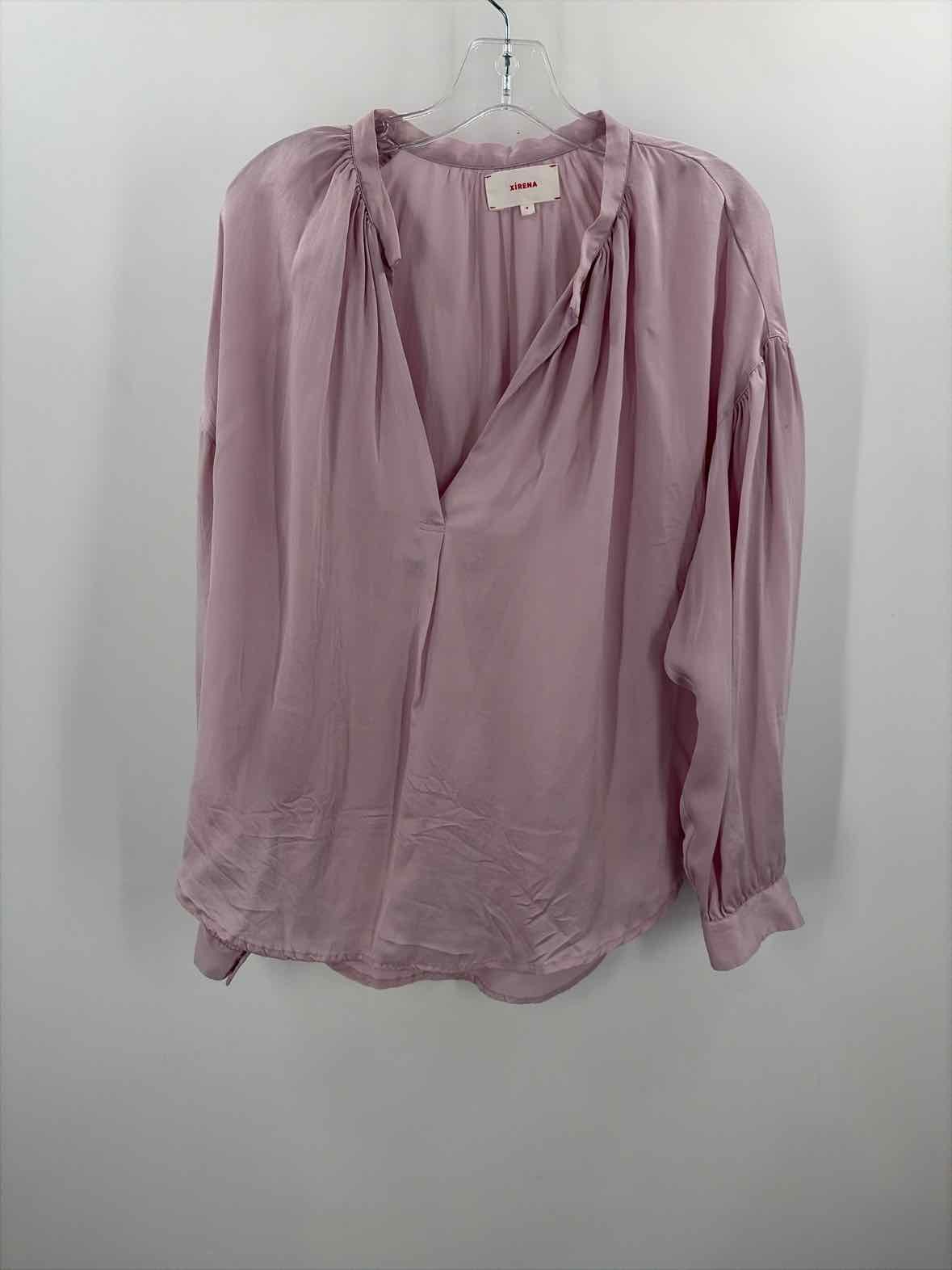 Pre-Owned Xirena Pink Size Medium Long Sleeve Blouse Pre-Owned Xirena Pink Size Medium Long Sleeve Blouse