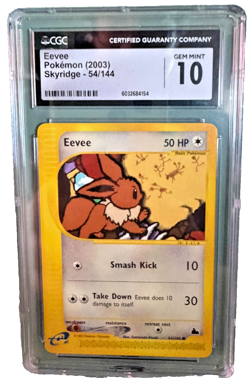 2003 Pokemon Skyridge Eevee 54/144 CGC 10 2003 Pokemon Skyridge Eevee 54/144 CGC 10