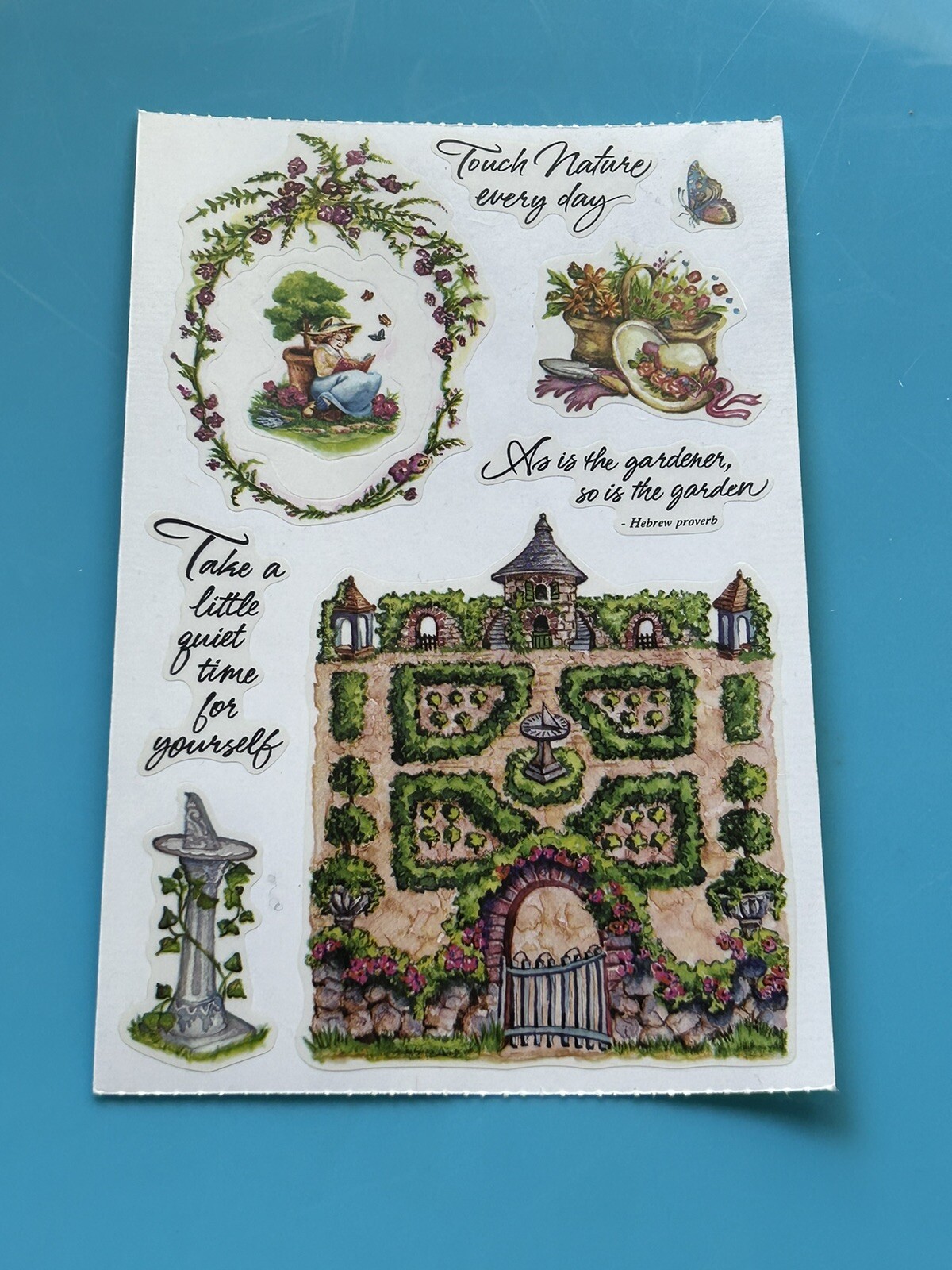 10 sheets vintage PSX Vintage Stickers Beautiful Nature Grass Flowers Garden 10 sheets vintage PSX Vintage Stickers Beautiful Nature Grass Flowers Garden