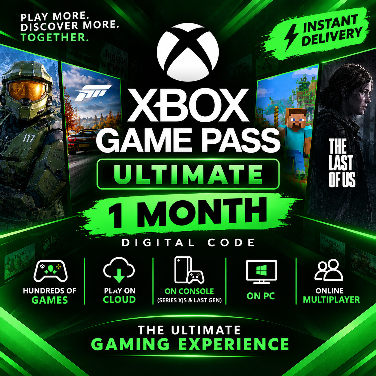 1-month Xbox Game Pass ultimate 1-month NEW AND OLD USERS