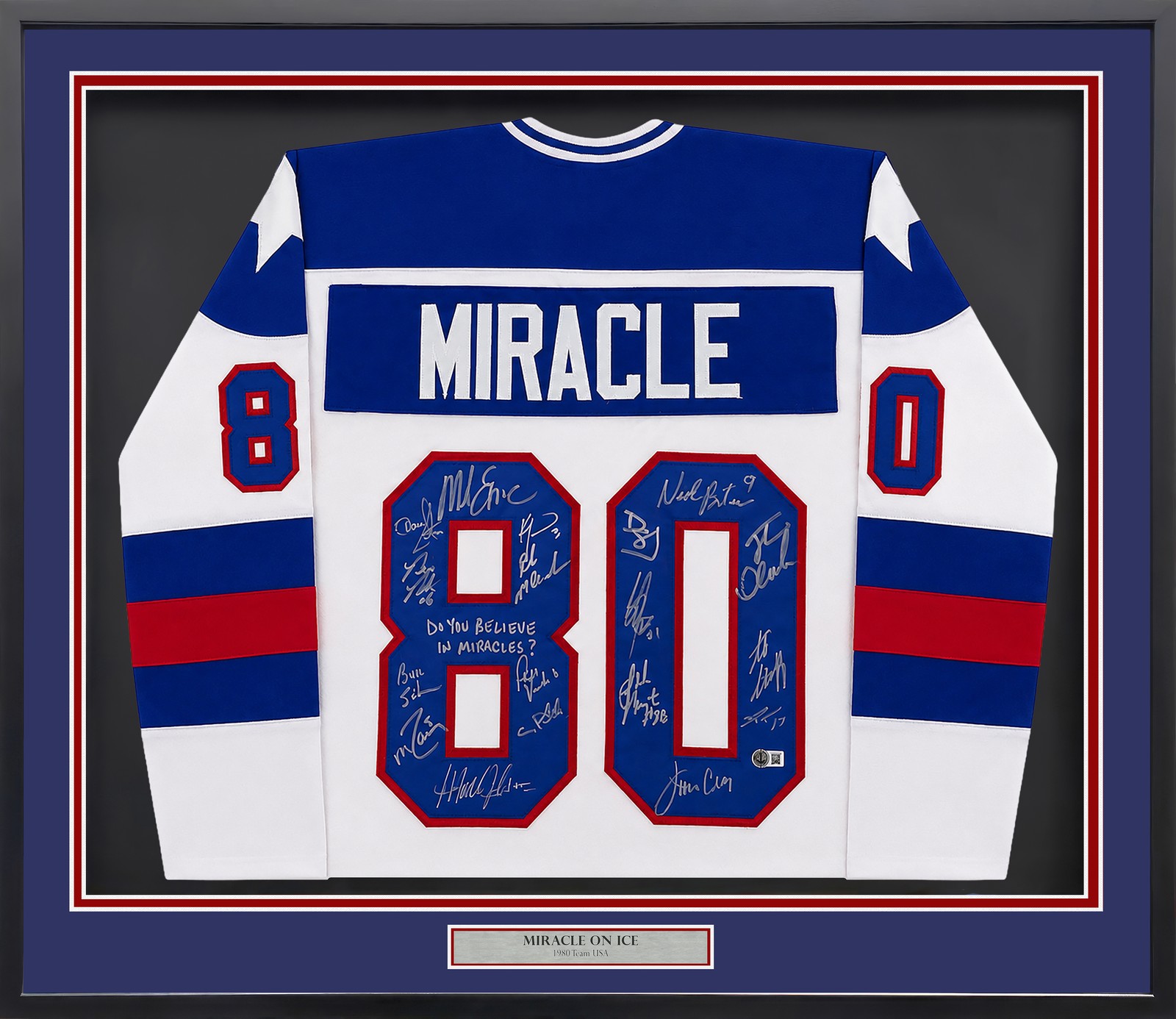 1980 USA Miracle on Ice Signed White Jersey 