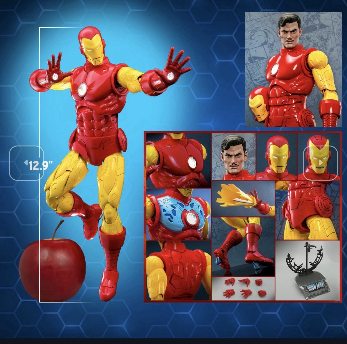 Hot Toys CLASSIC IRON MAN CMS014 D57 Comic Diecast Exclusive New Sealed