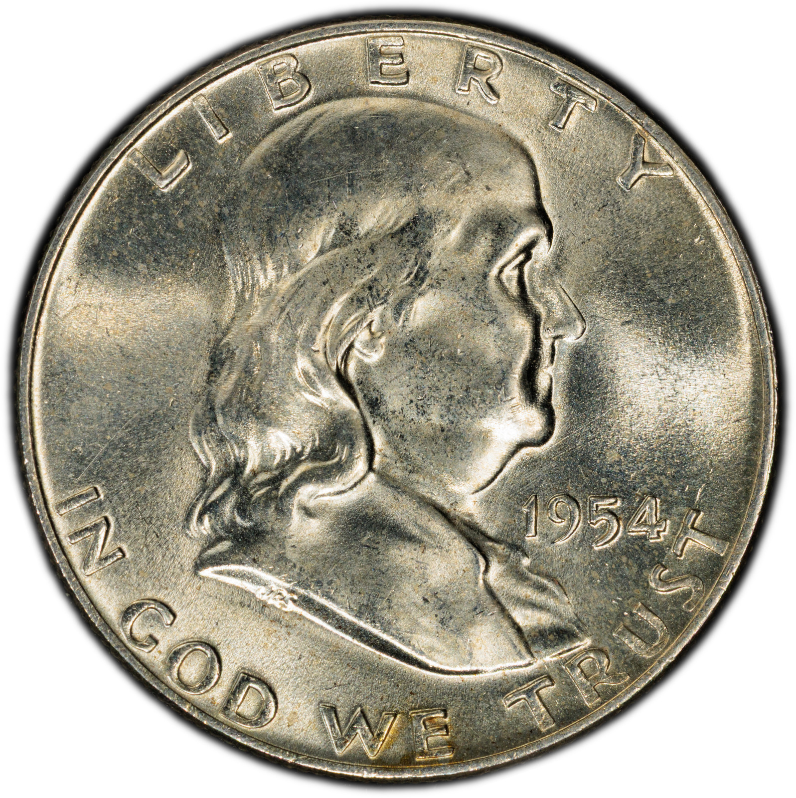 1954-D PCGS MS65 FBL (Gem) Franklin Half | Sharp Luster | 40th Anniversary Label