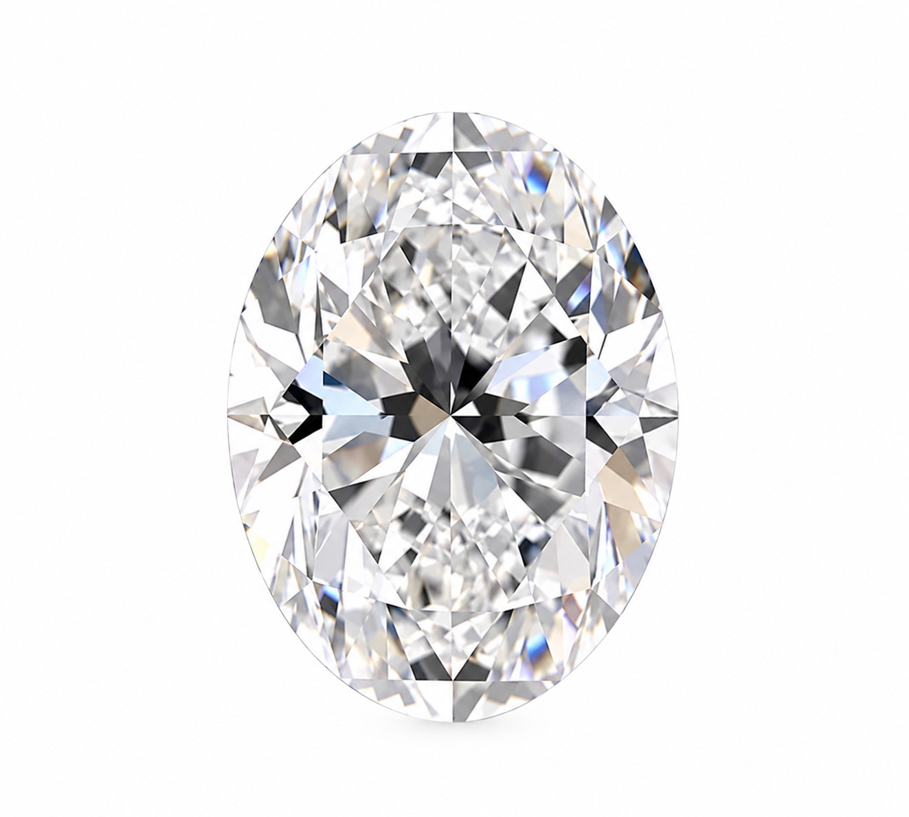 10x8mm Oval Cut CVD GIE Lab Certified Diamond D Color IF Clarity Loose Gemstone
