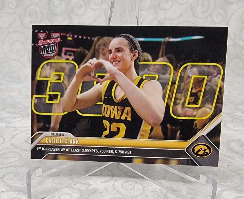 2023-24 Topps Bowman U Now Basketball #15 Caitlin Clark - 3,000 Points 2023-24 Topps Bowman U Now Basketball #15 Caitlin Clark - 3,000 Points