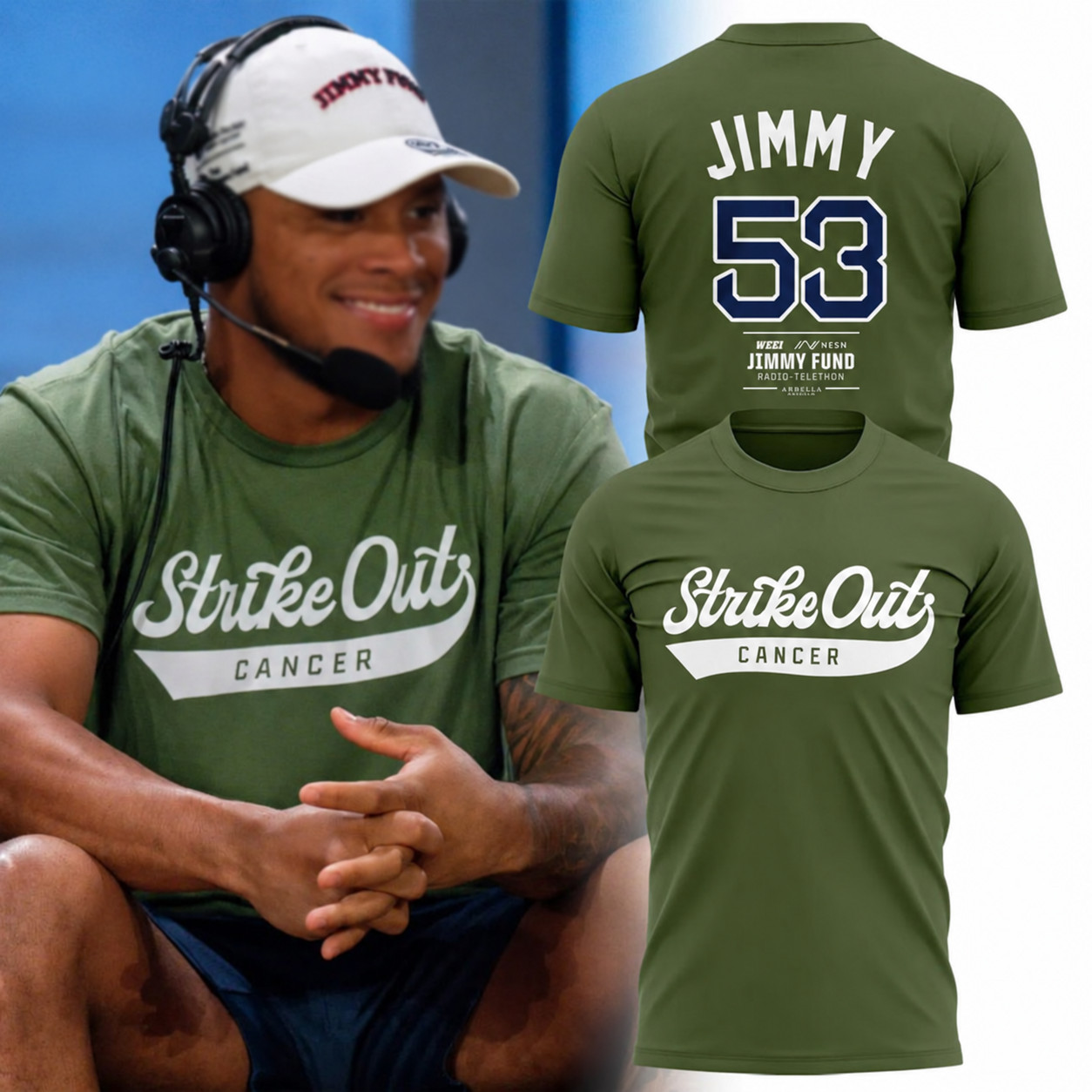 SO HOT# Jimmy Fund 53 Strike Out Cancer Red Baseball Fan T-Shirt 2026