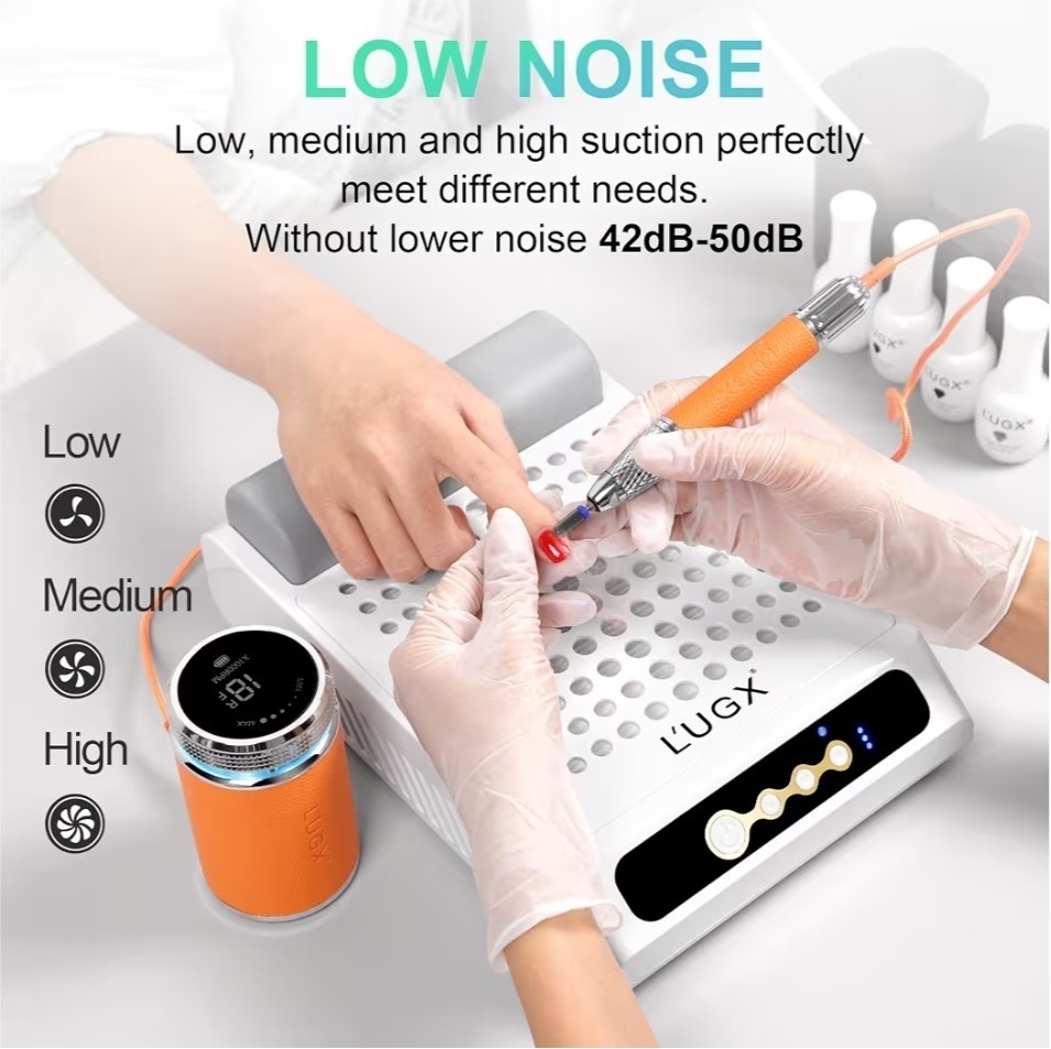LUG\'X Rechargeable Pro Nail Dust Collector Brushless Turbo Dust Collector LG618S