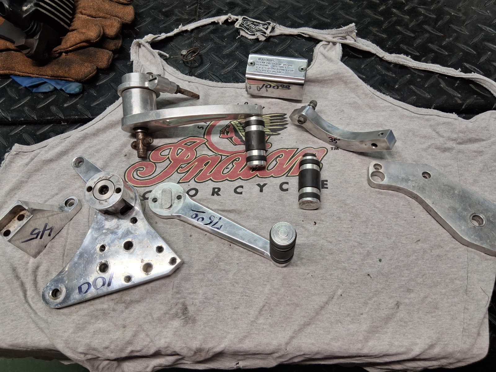 GILROY INDIAN shifter and Brake Control Parts