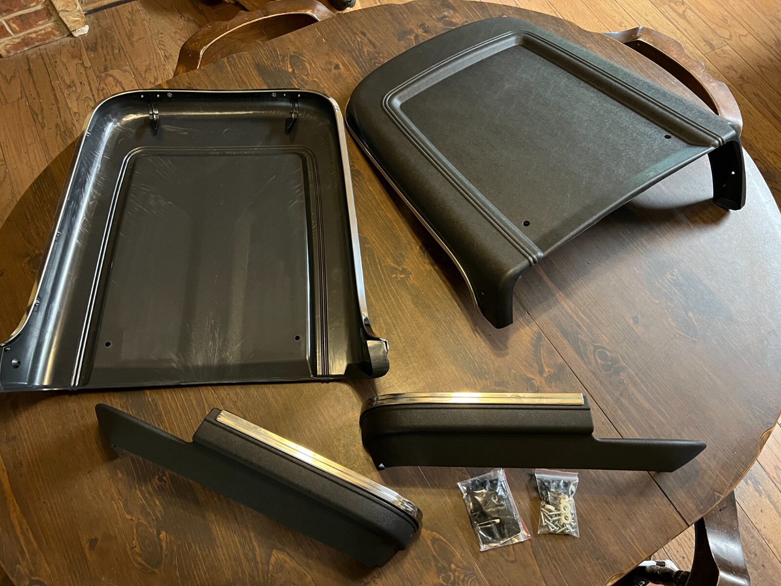 1967 Ford Mustang Shelby Deluxe Seat Panels and Trim, New Complete Set BLACK