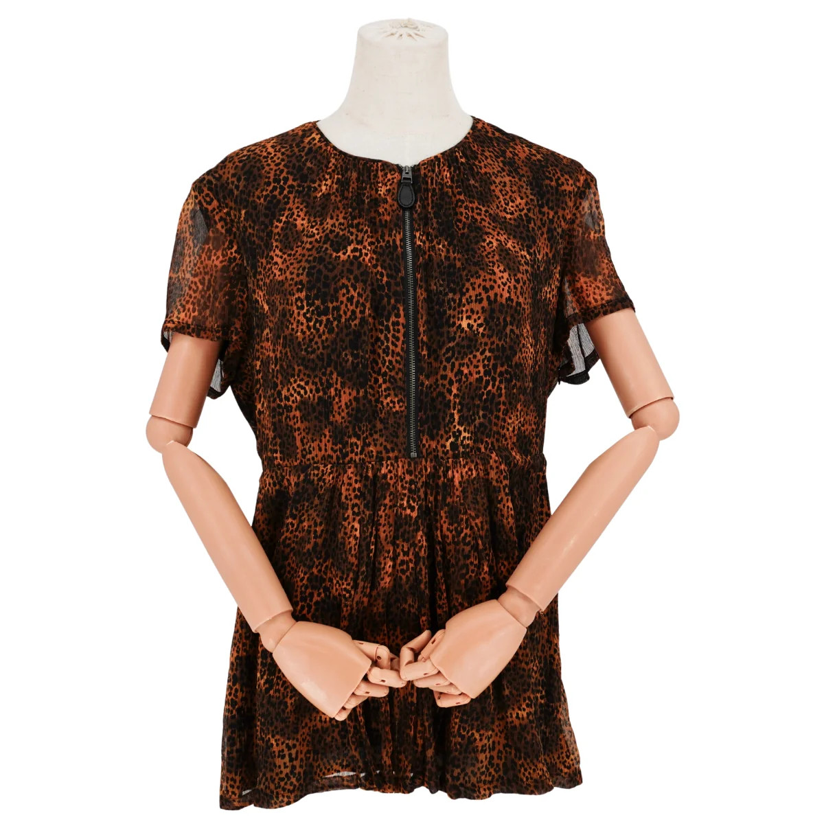Burberry Animal Print Blouse Size L