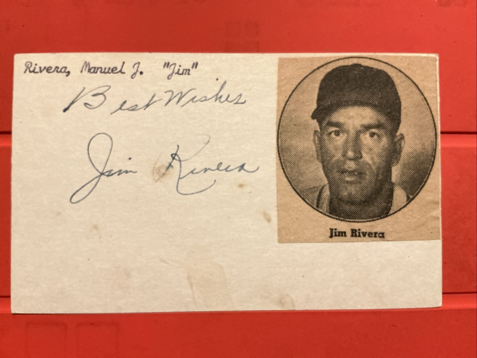 Jim Rivera🔥🔥🔥🔥MLB : 1952 St. Louis Browns 🔥🔥🔥🔥🔥🔥🔥🔥Autograph🧢 Jim Rivera🔥🔥🔥🔥MLB : 1952 St. Louis Browns 🔥🔥🔥🔥🔥🔥🔥🔥Autograph🧢
