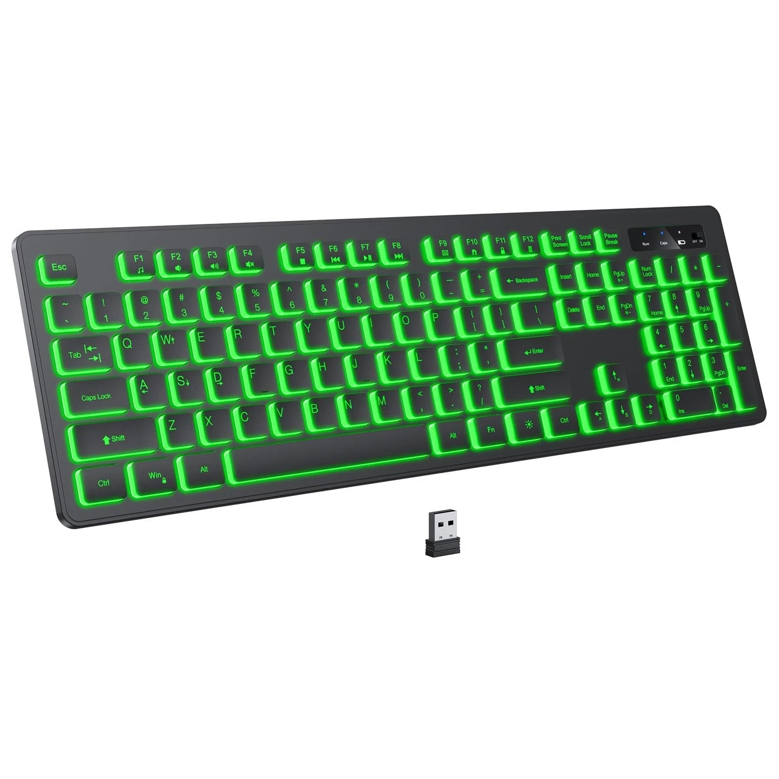 Backlit Wireless Keyboard, 2.4G Silent Wireless Light Up Keyboard, Full Size ... Backlit Wireless Keyboard, 2.4G Silent Wireless Light Up Keyboard, Full Size ...