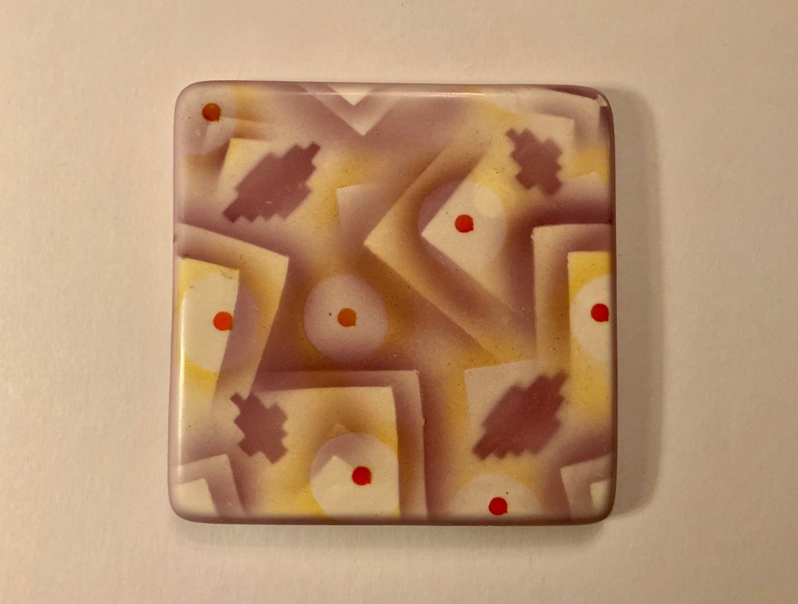 Ca 1920s Ditmar-Urbach Art Deco Bauhaus Airbrushed Ceramic Tile Trivet Ca 1920s Ditmar-Urbach Art Deco Bauhaus Airbrushed Ceramic Tile Trivet