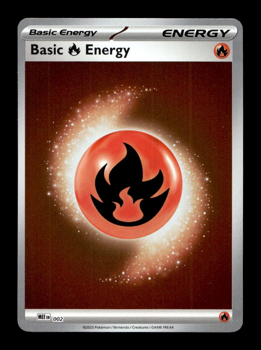 Basic Fire Energy 002 Common Mega Evolution Energies Pokemon Reverse Holo NM